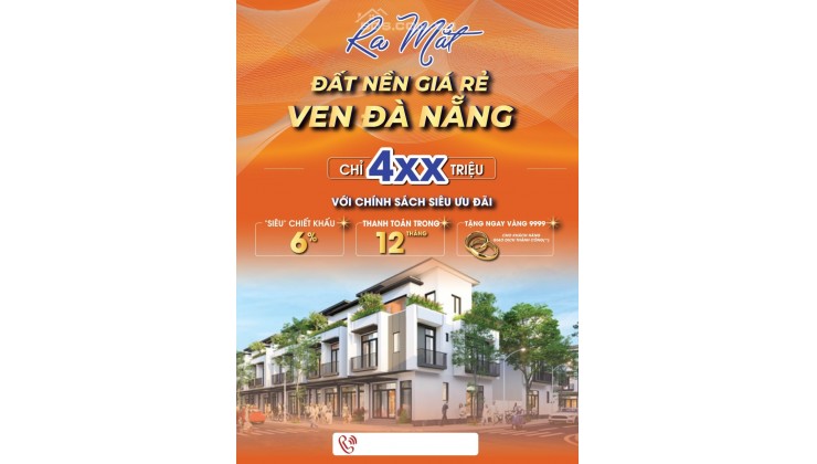 Mở bán block Điện Hồng, Điện Bàn-MT ĐT 609 giữa Ái Nghĩa và Vĩnh Điện, chỉ 380tr/lô 115m2, sổ riêng